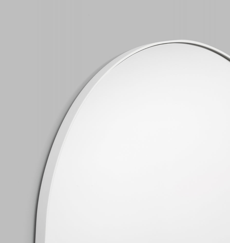 Bjorn oversize mirror white frame