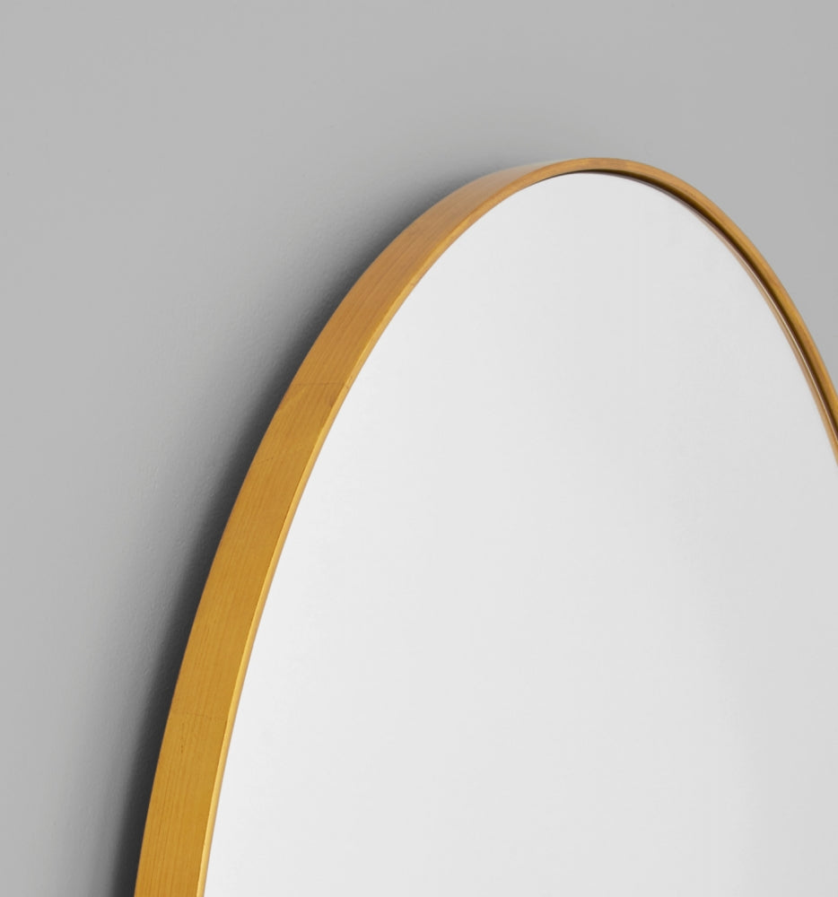 Bjorn oversize arch floor mirror in brass