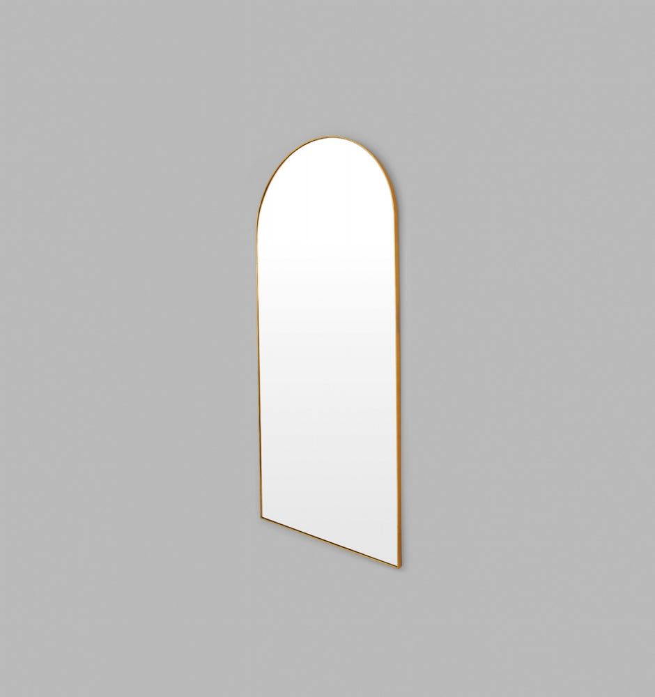 Bjorn floor mirror brass frame