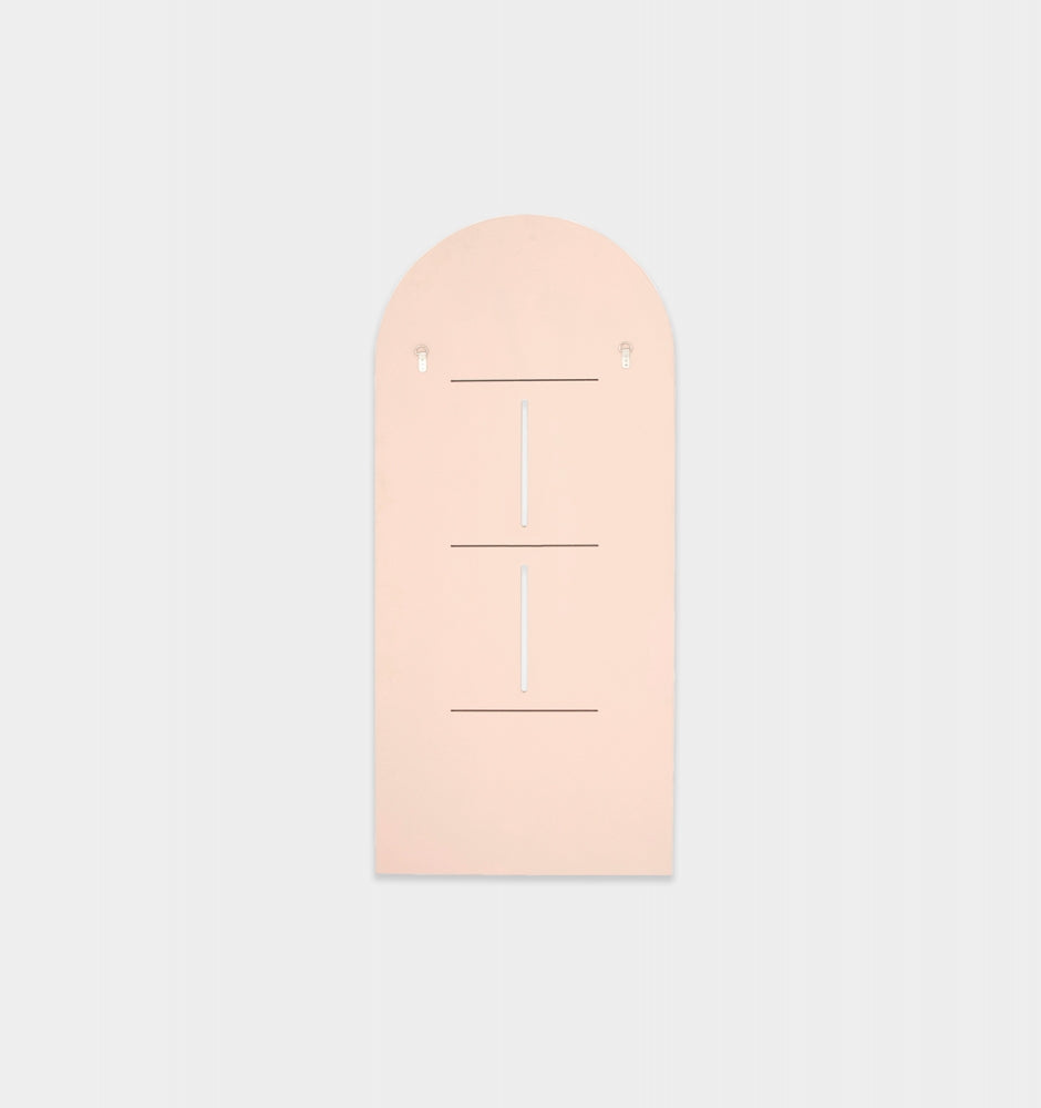 Bjorn floor mirror in powder from rear