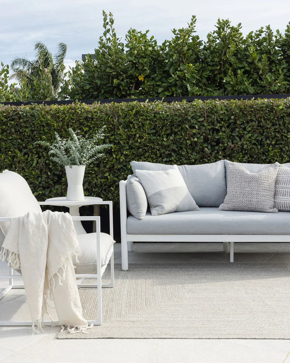 Flinders Taupe PET Outdoor Rug from Baya Furtex Stockist Make Your House A Home, Furniture Store Bendigo. Free Australia Wide Delivery.