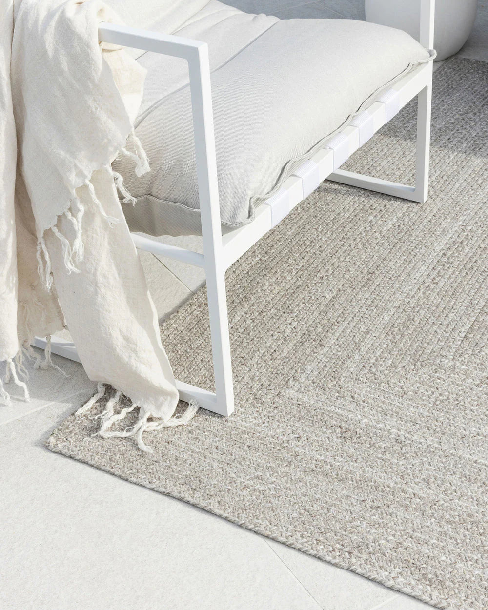 Flinders Taupe PET Outdoor Rug from Baya Furtex Stockist Make Your House A Home, Furniture Store Bendigo. Free Australia Wide Delivery.