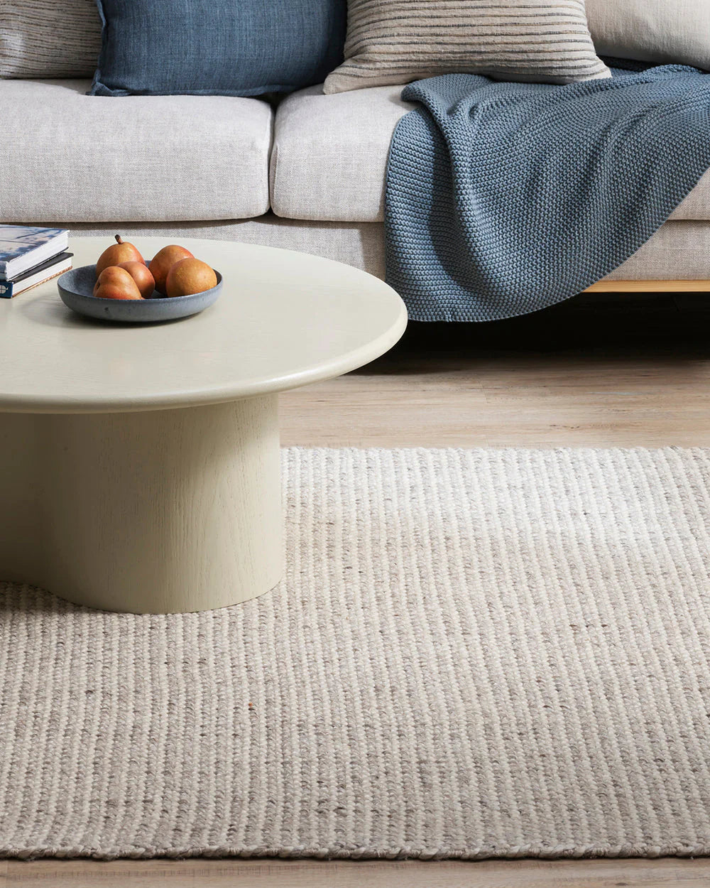 Kansas Oyster Natural Rug from Baya Furtex Stockist Make Your House A Home, Furniture Store Bendigo. Free Australia Wide Delivery. Mulberi Rugs.