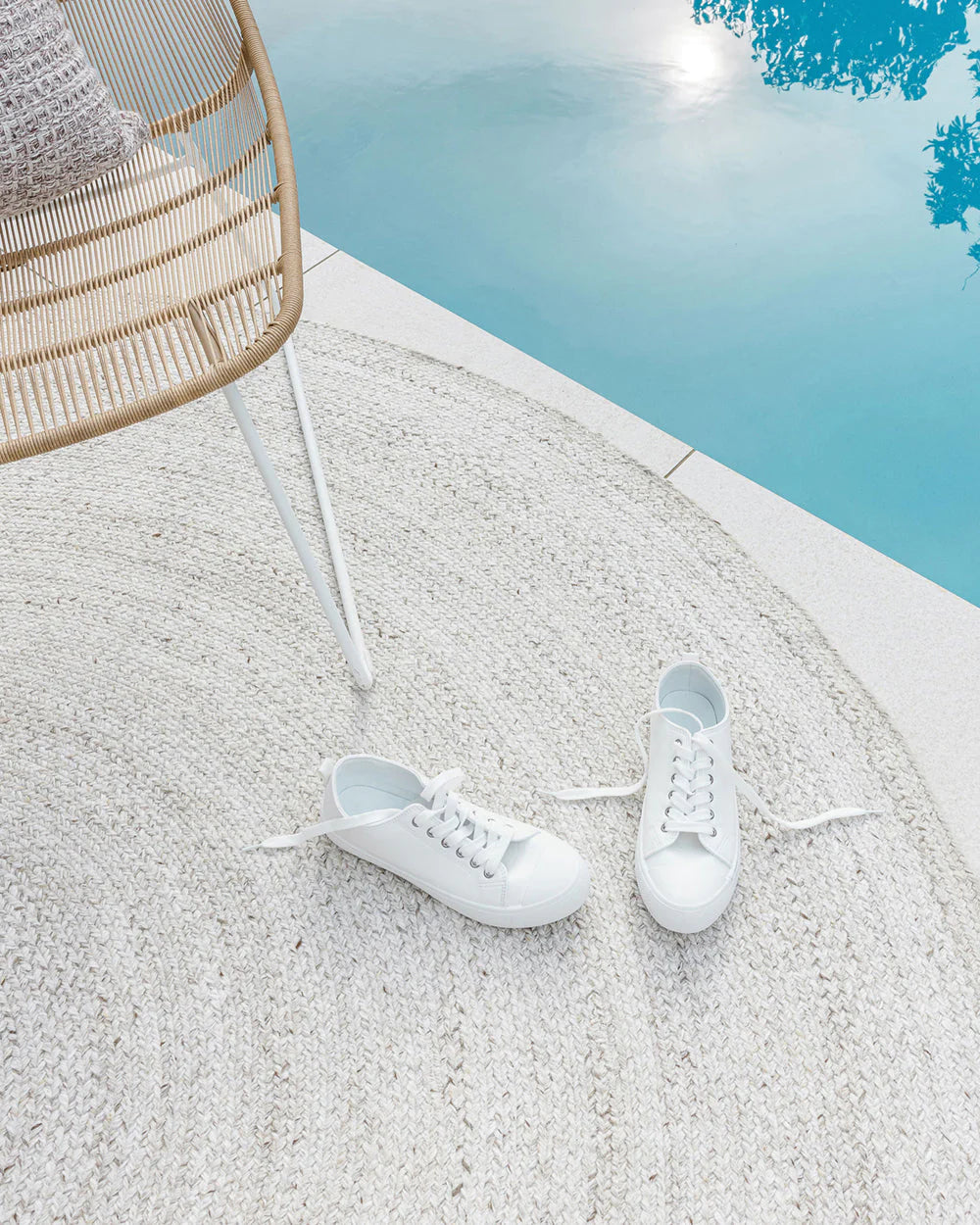 Mornington Pale Sand Outdoor PET Rug from Baya Furtex Stockist Make Your House A Home, Furniture Store Bendigo. Free Australia Wide Delivery.