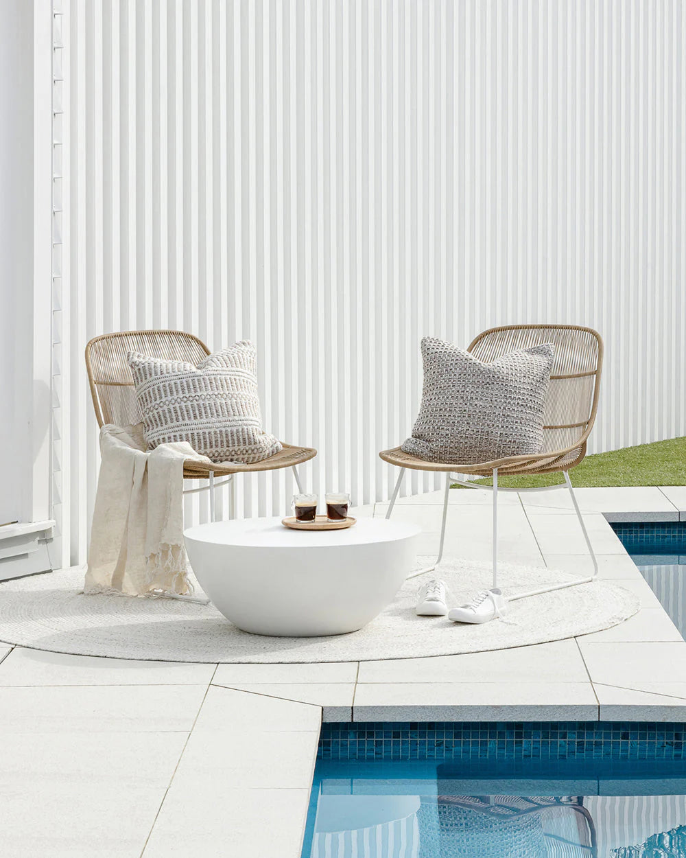 Mornington Pale Sand Outdoor PET Rug from Baya Furtex Stockist Make Your House A Home, Furniture Store Bendigo. Free Australia Wide Delivery.