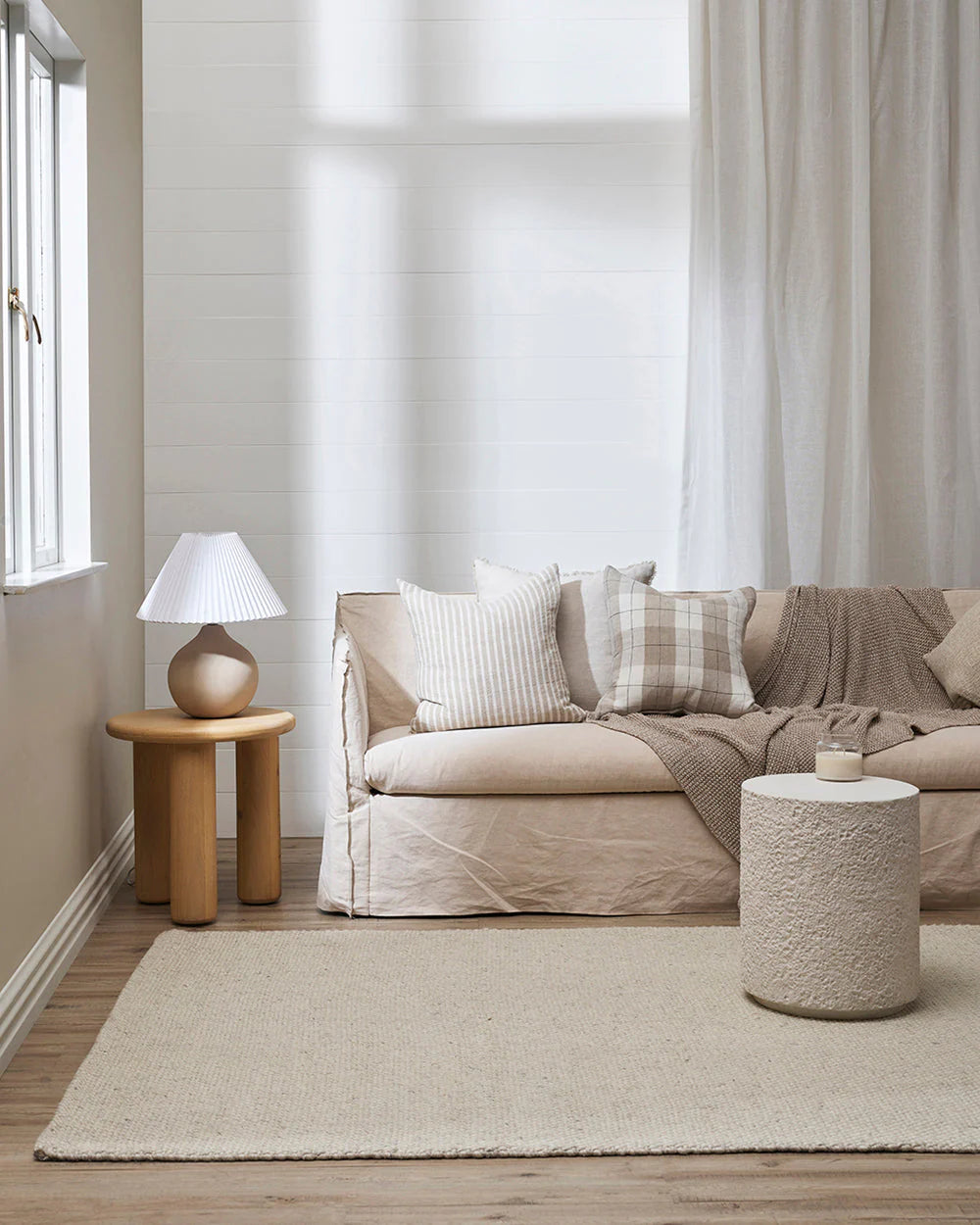 Nebraska Natural White Rug from Baya Furtex Stockist Make Your House A Home, Furniture Store Bendigo. Free Australia Wide Delivery. Mulberi Rugs.