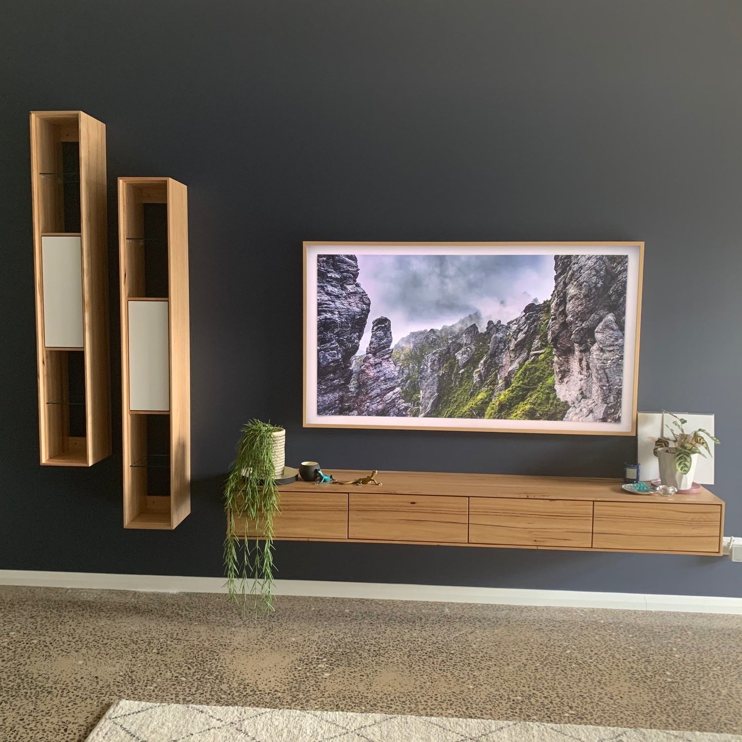 2m Nikki floating tv unit by Timber Co for Make Your House A Home