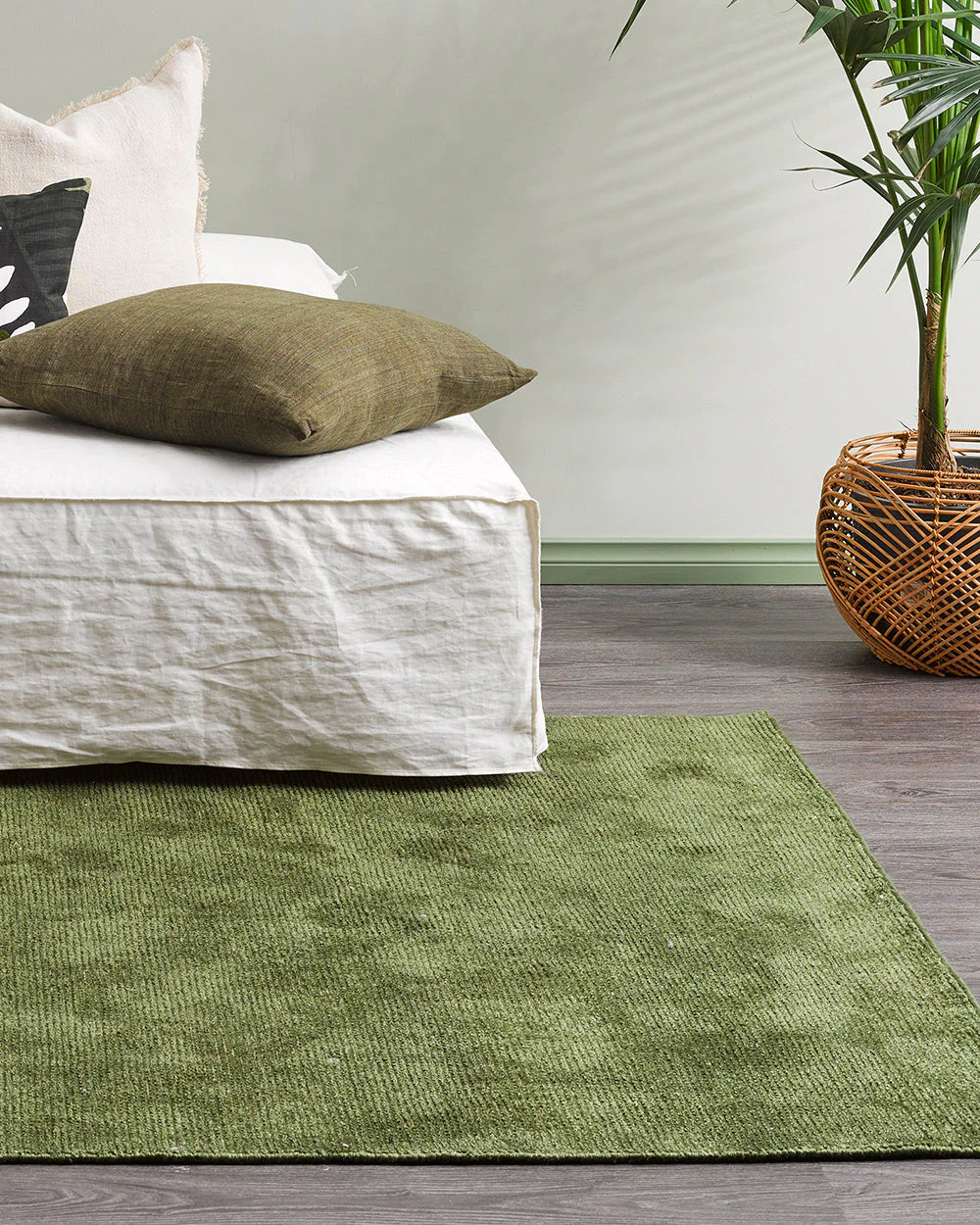 Orakei Leaf Green Outdoor Floor Rug from Baya Furtex Stockist Make Your House A Home, Furniture Store Bendigo. Free Australia Wide Delivery.