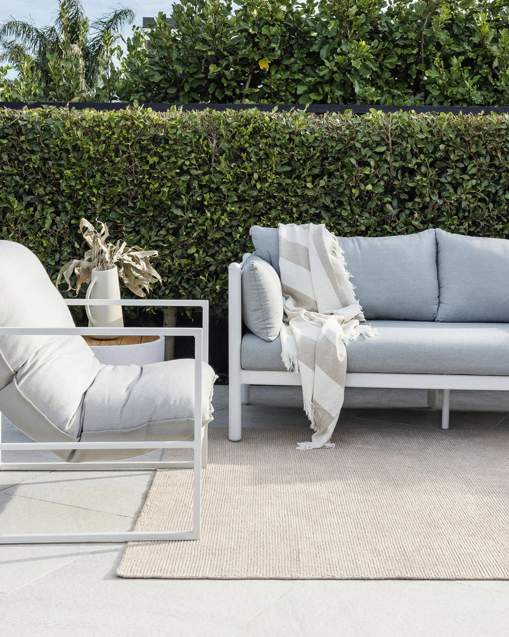 Orakei Sand Outdoor Floor Rug from Baya Furtex Stockist Make Your House A Home, Furniture Store Bendigo. Free Australia Wide Delivery.