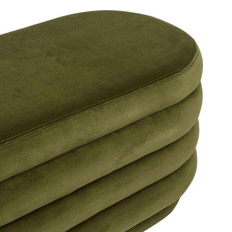 Kennedy Ribbed Oval Ottoman by GlobeWest from Make Your House A Home Premium Stockist. Furniture Store Bendigo. 20% off Globe West Sale. Australia Wide Delivery.