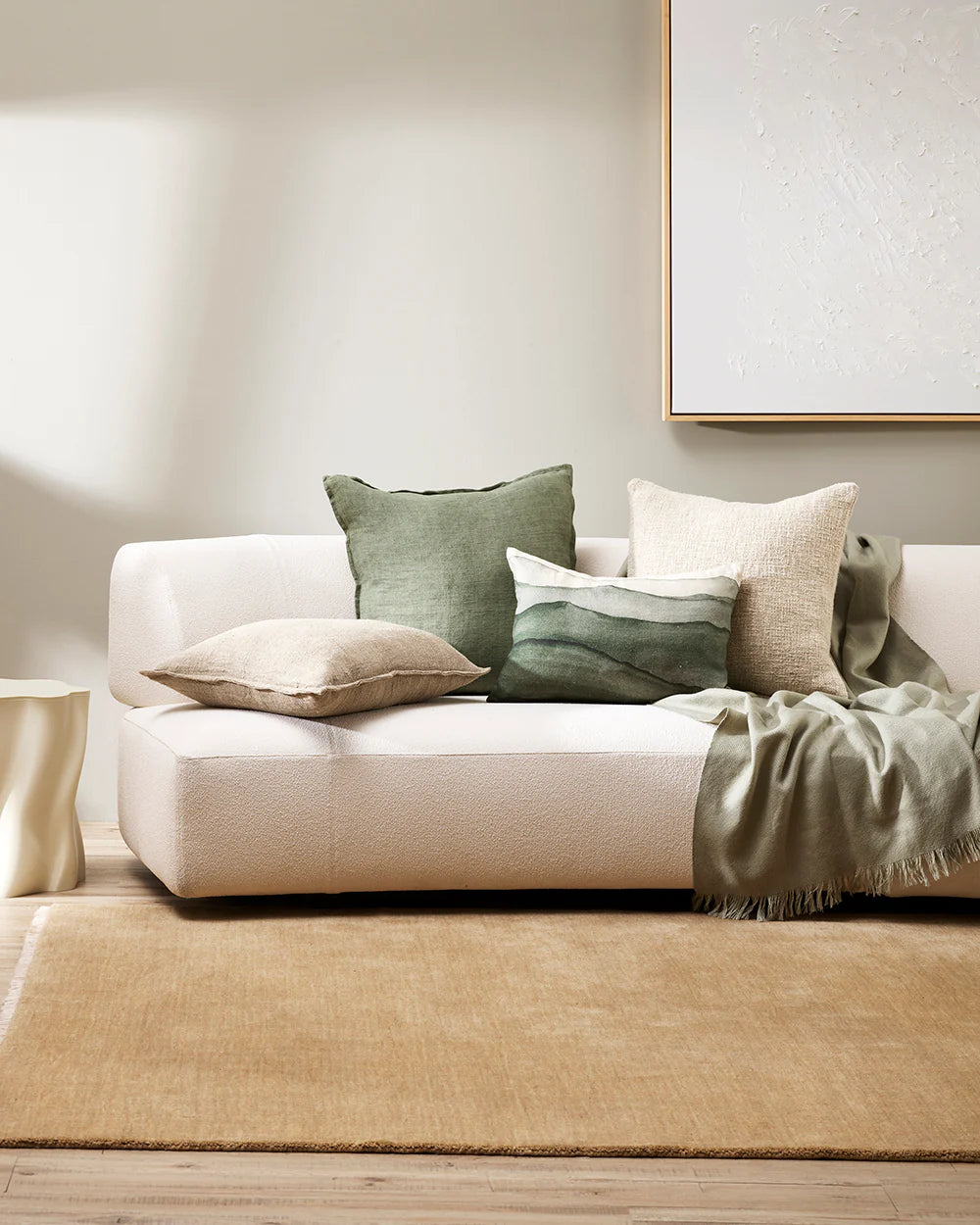 Sandringham Putty Rug from Baya Furtex Stockist Make Your House A Home, Furniture Store Bendigo. Free Australia Wide Delivery. Mulberi Rugs.