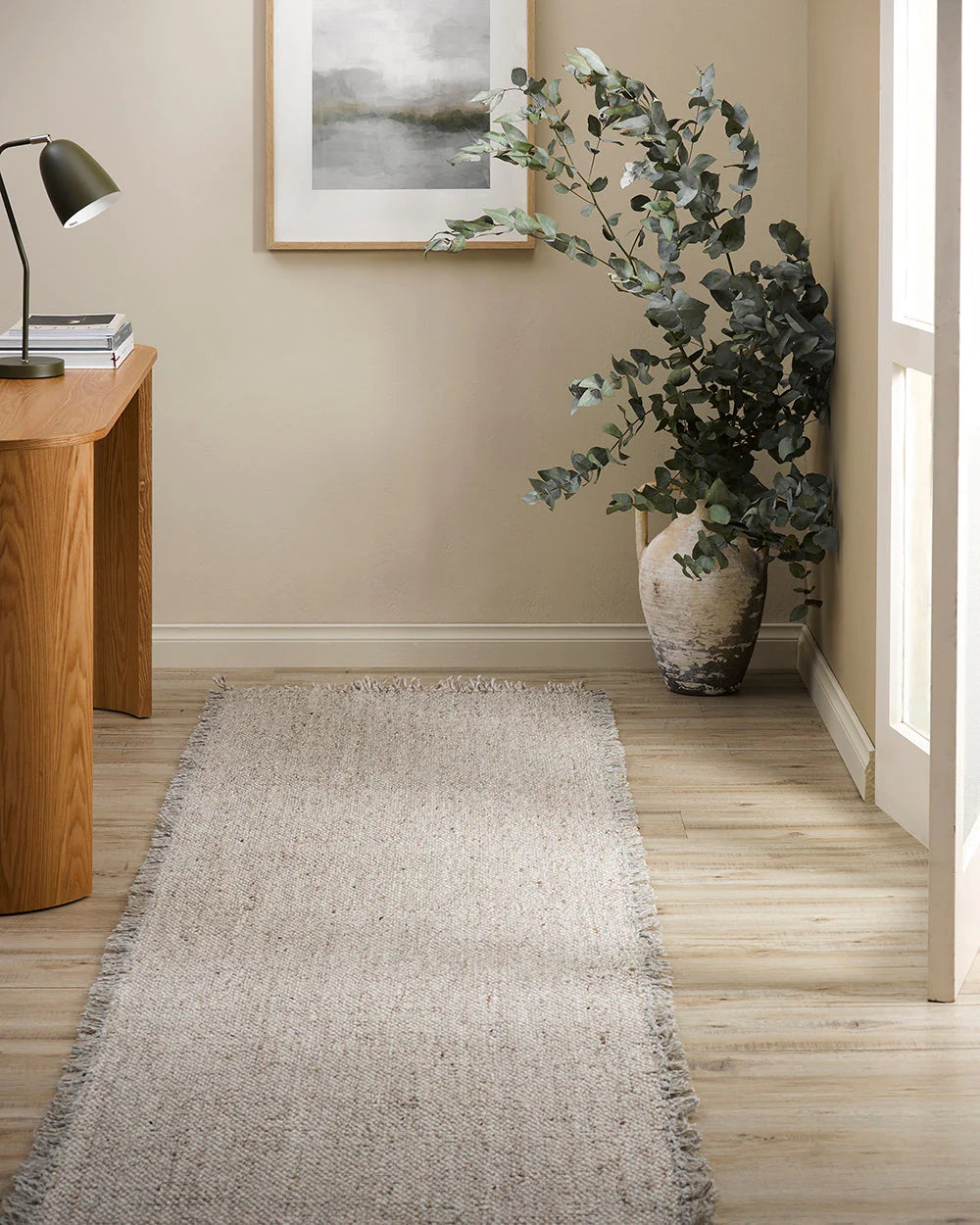 Ulster Taupe Natural Floor Runner from Baya Furtex Stockist Make Your House A Home, Furniture Store Bendigo. Free Australia Wide Delivery. Mulberi Rugs.