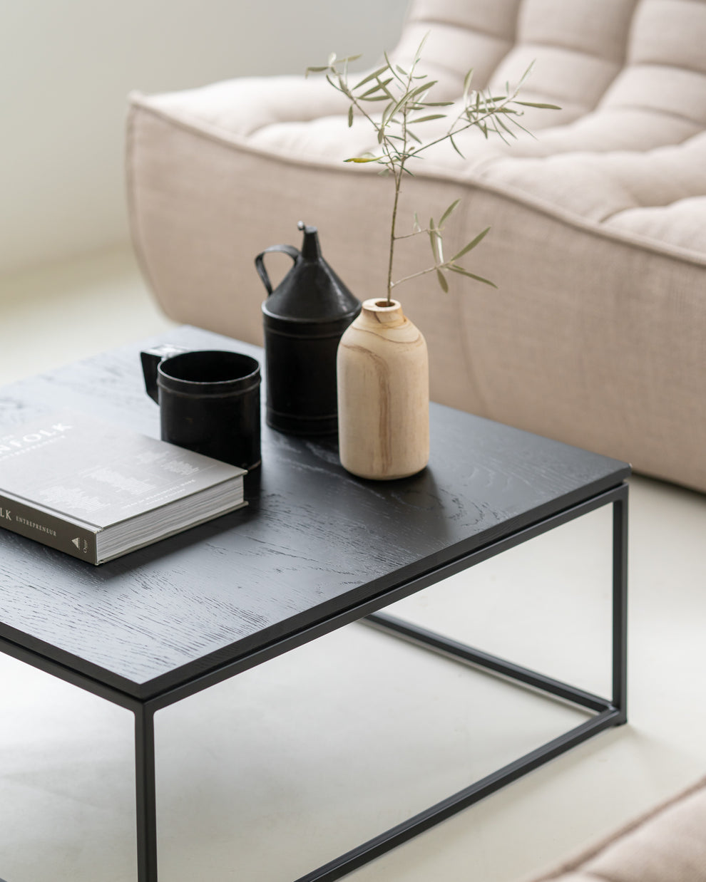Oak Thin Black Coffee Table by Ethnicraft Make Your House A Home