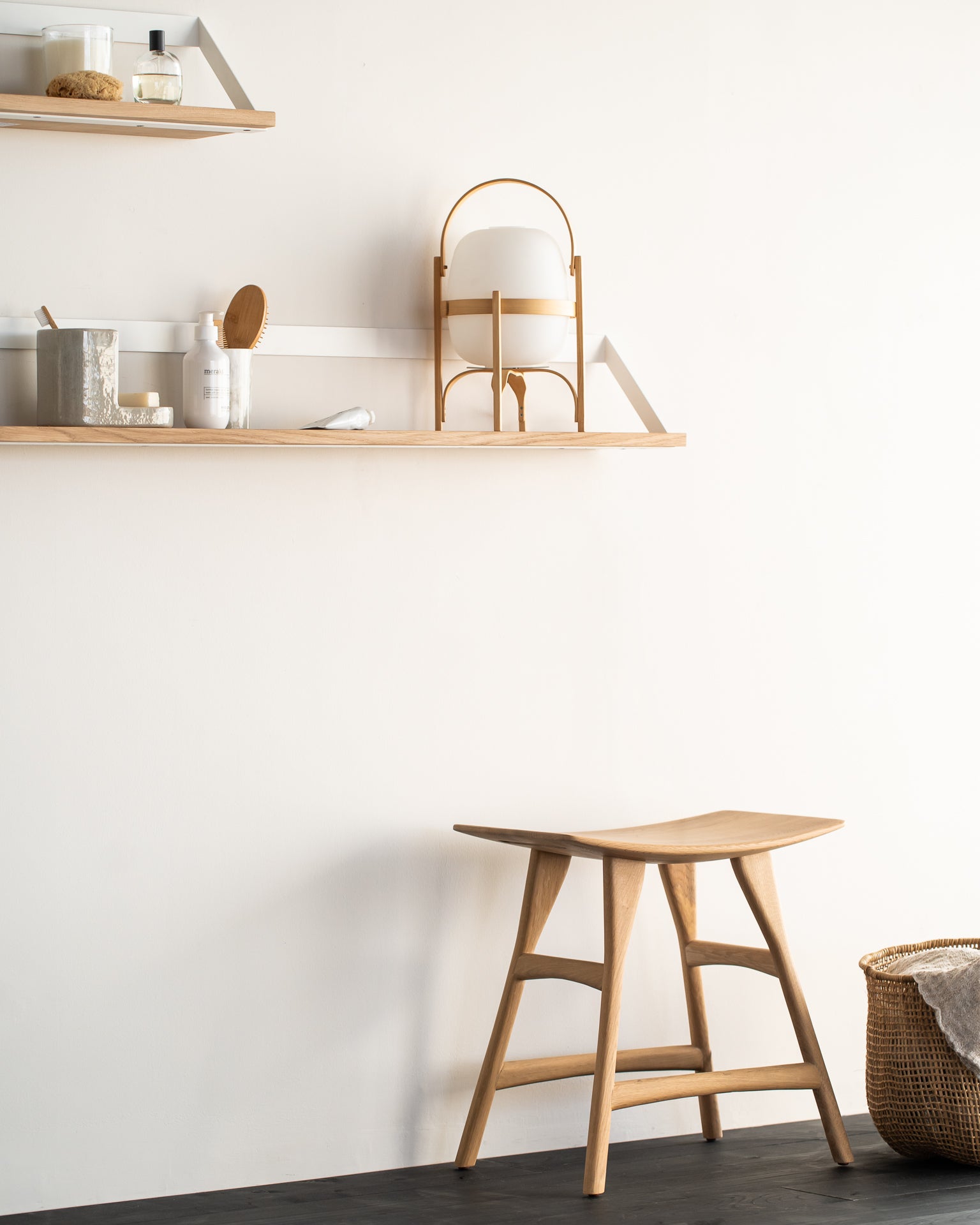 Ethnicraft Oak Osso Low Stool available from Make Your House A Home, Bendigo, Victoria, Australia