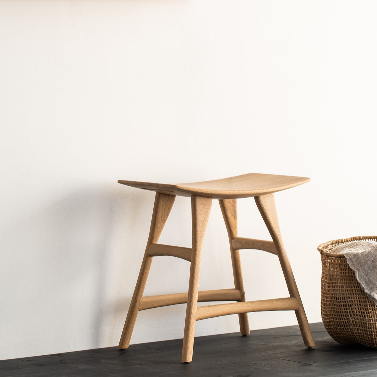 Ethnicraft Oak Osso Low Stool available from Make Your House A Home, Bendigo, Victoria, Australia