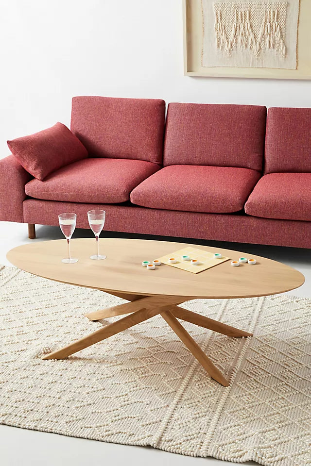 Ethnicraft Oak Mikado Oval Coffee Table available from Make Your House A Home, Bendigo, Victoria, Australia