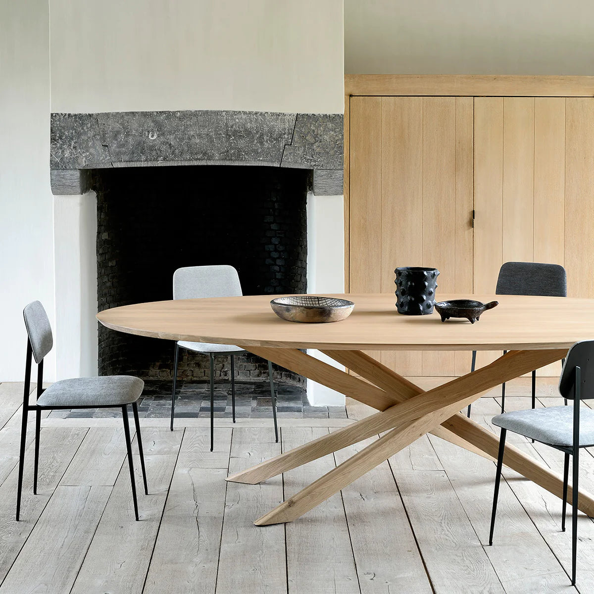 Ethnicraft Oak Mikado Oval Dining Table available from Make Your House A Home, Bendigo, Victoria, Australia