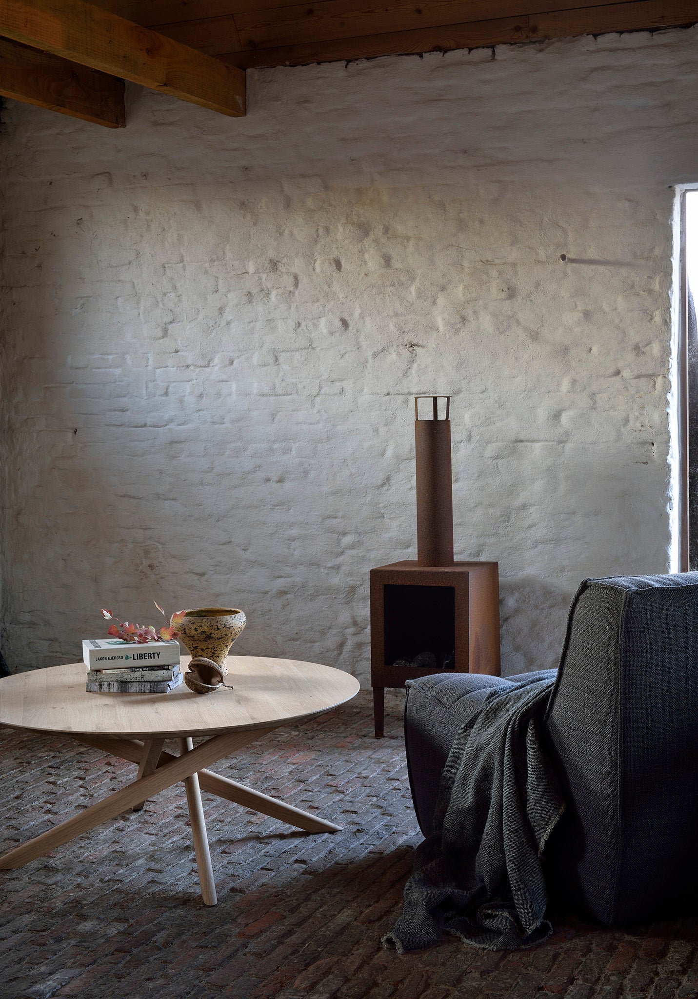 Ethnicraft Oak Mikado Round Coffee Table available from Make Your House A Home, Bendigo, Victoria, Australia
