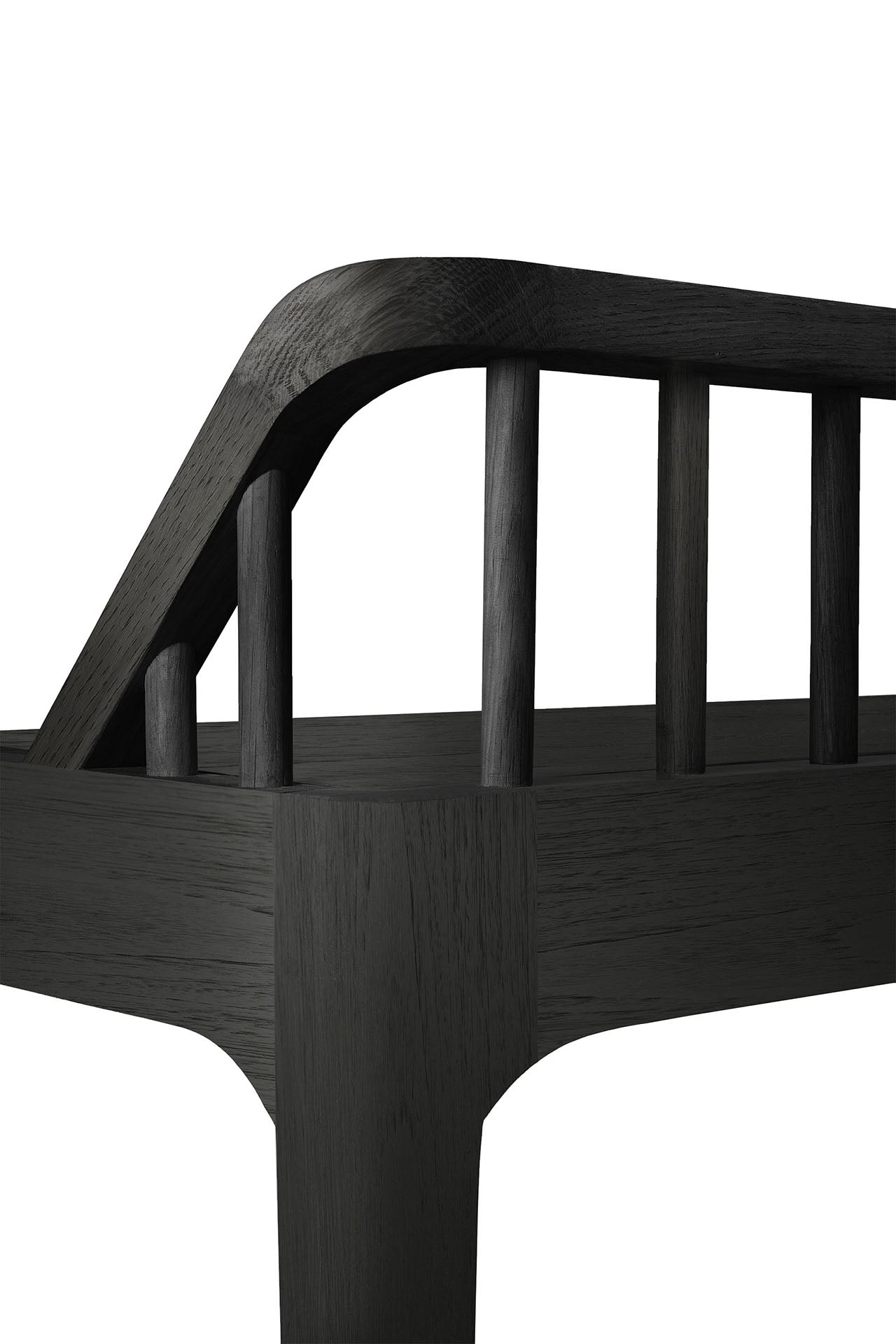 Ethnicraft Spindle Bench Seat in Black Oak is available from Make Your House A Home, Bendigo, Victoria, Australia