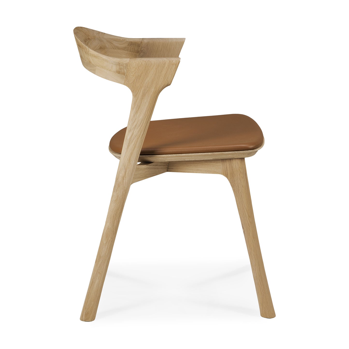 Ethnicraft Oak Bok Cognac Leather Dining Chair is available from Make Your House A Home, Bendigo, Victoria, Australia