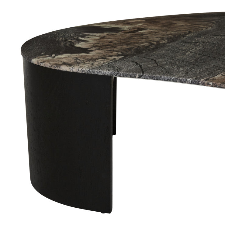 Oberon Curve Marble Coffee Table by GlobeWest from Make Your House A Home Premium Stockist. Furniture Store Bendigo. 20% off Globe West Sale. Australia Wide Delivery.