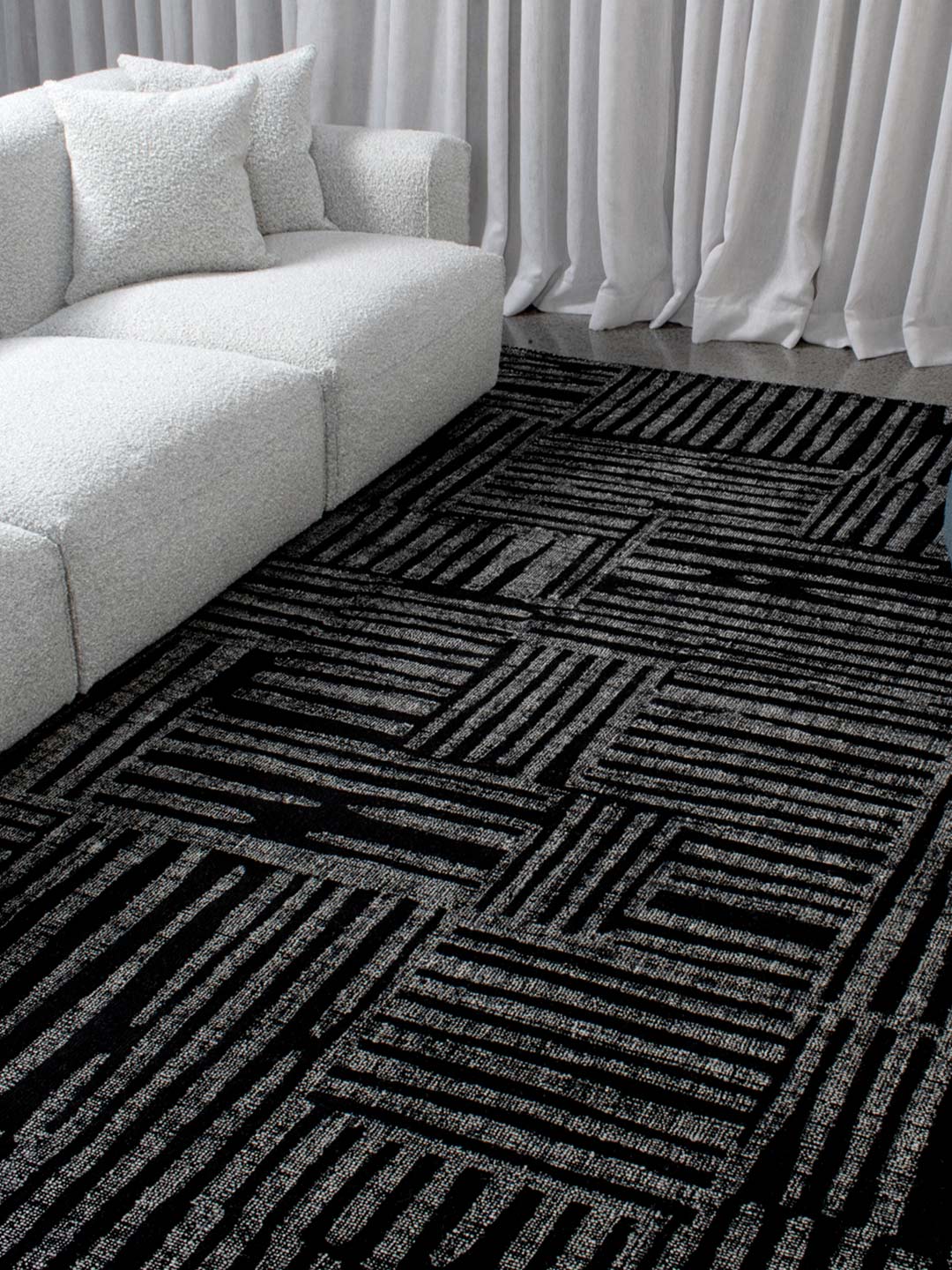 Calypso Black Rug 20% off from the Rug Collection Stockist Make Your House A Home, Furniture Store Bendigo. Free Australia Wide Delivery