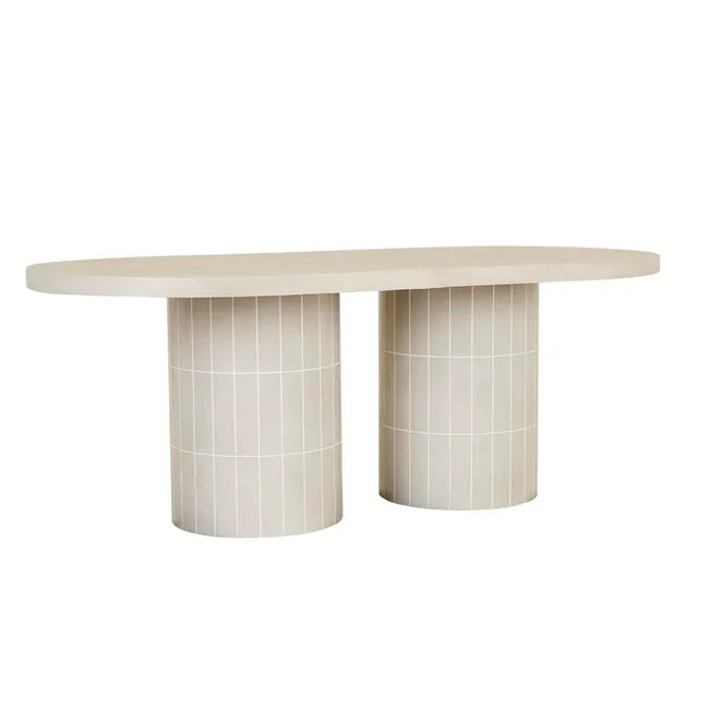 GlobeWest Seville Tile Oval Dining Table