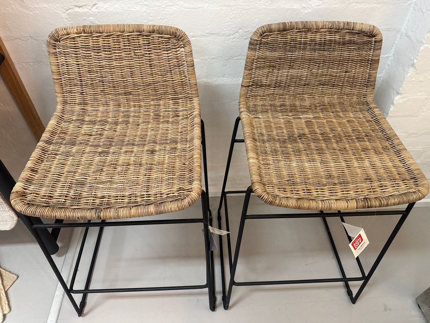 GlobeWest Olivia Closed Weave Barstools