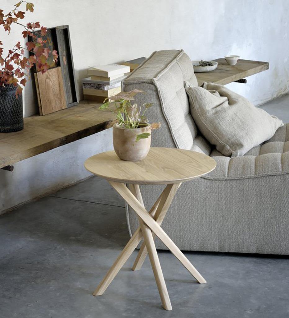Ethnicraft Oak Mikado Side Table available from Make Your House A Home, Bendigo, Victoria, Australia