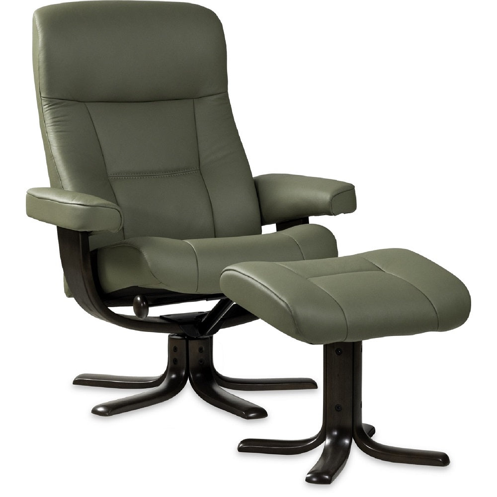 Green leather recliner online chair sale