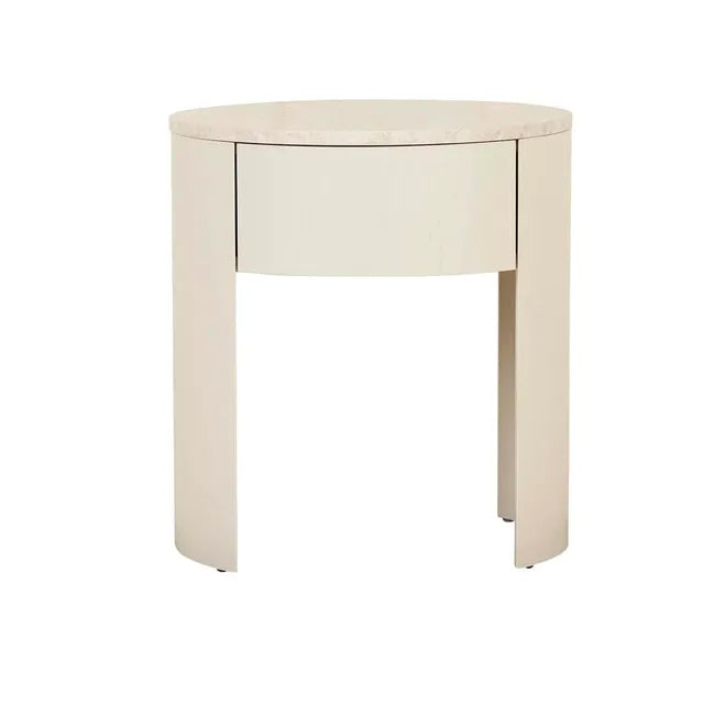 Oberon Crescent Marble Bedside