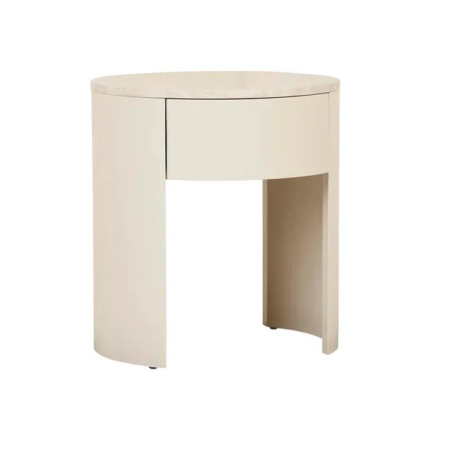 Oberon Crescent Marble Bedside