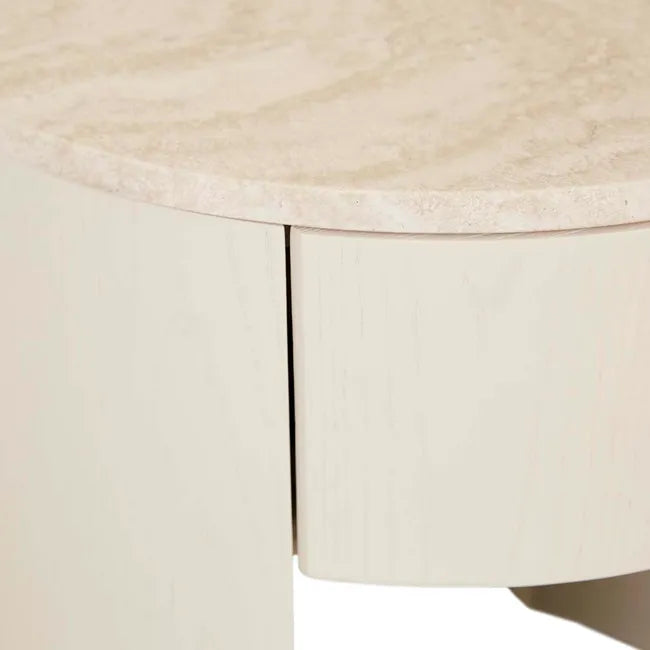 Oberon Crescent Marble Bedside