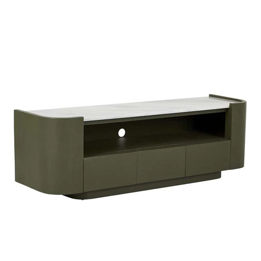 Noa Curve Open Entertainment Unit by GlobeWest from Make Your House A Home Premium Stockist. Furniture Store Bendigo. 20% off Globe West Sale. Australia Wide Delivery.