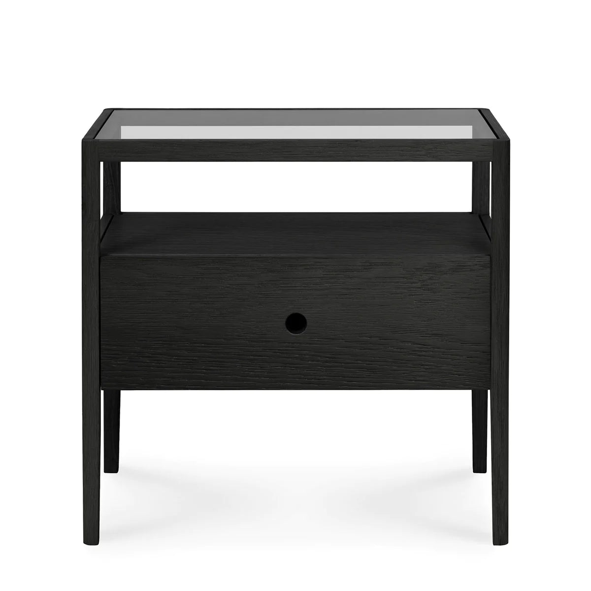 Ethnicraft Spindle Bedside Table in Black Oak is available from Make Your House A Home, Bendigo, Victoria, Australia