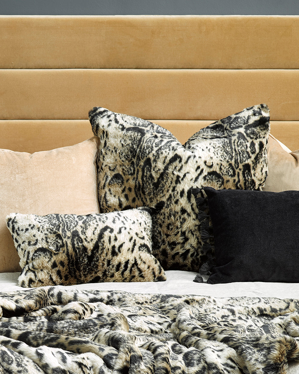 Faux fur discount animal print cushions