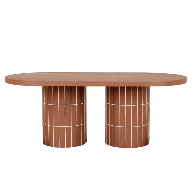 Seville Tile Oval Dining Table