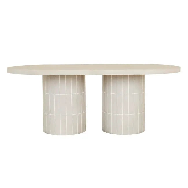 Seville Tile Oval Dining Table