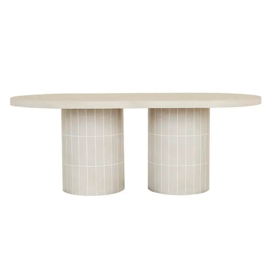 GlobeWest Seville Tile Oval Dining Table