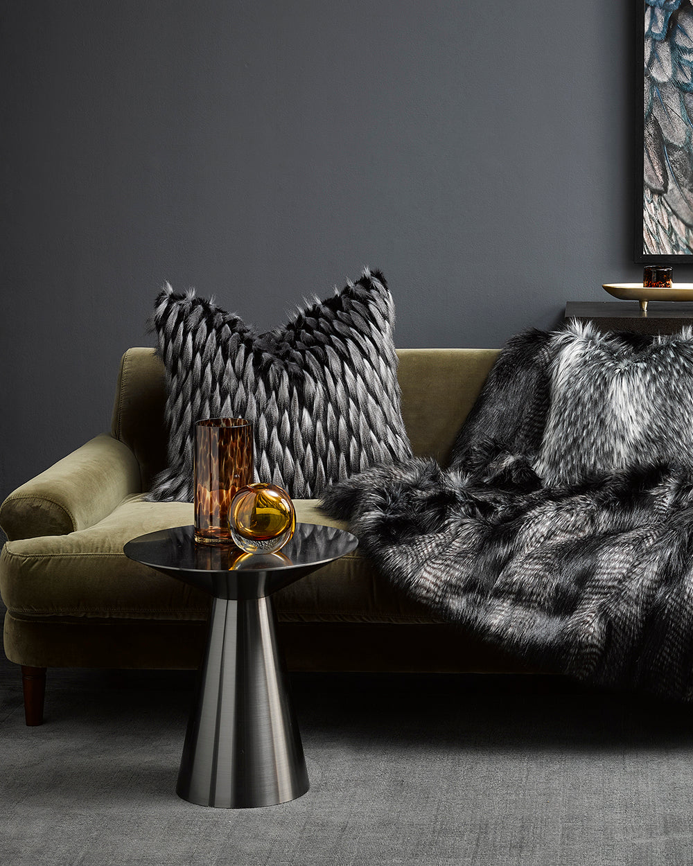 Heirloom Guinea Fowl Cushions in Faux Fur are available from Make Your House A Home Premium Stockist. Furniture Store Bendigo, Victoria. Australia Wide Delivery. Furtex Baya.