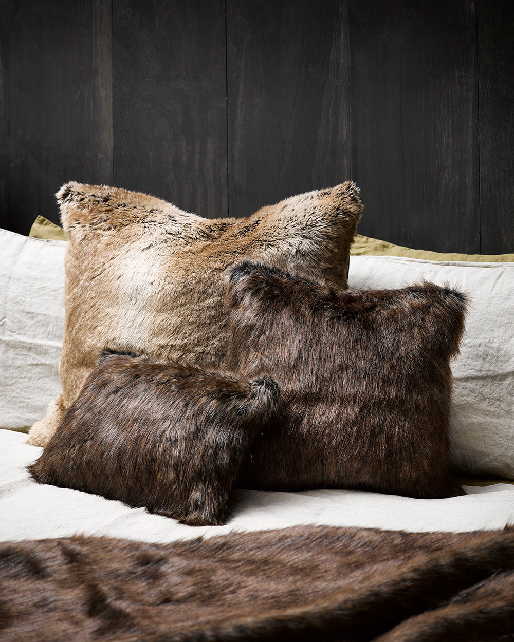 Faux fur best sale european pillowcase