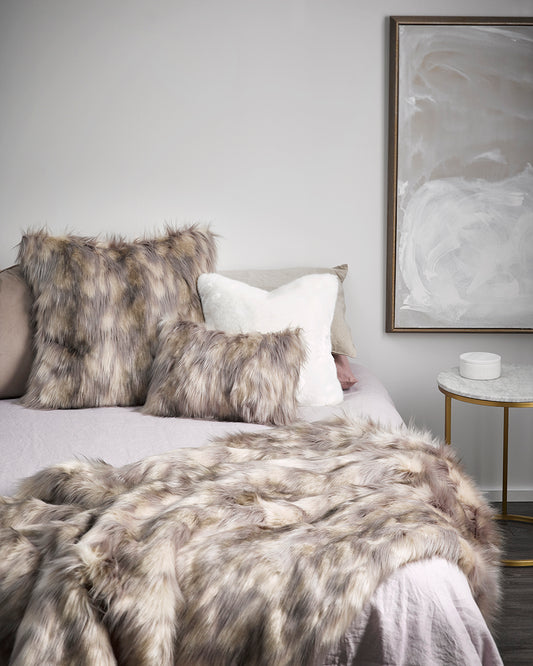 Heirloom Mountain Hare Throw Rug Blanket in Faux Fur is available from Make Your House A Home Premium Stockist. Furniture Store Bendigo, Victoria. Australia Wide Delivery.