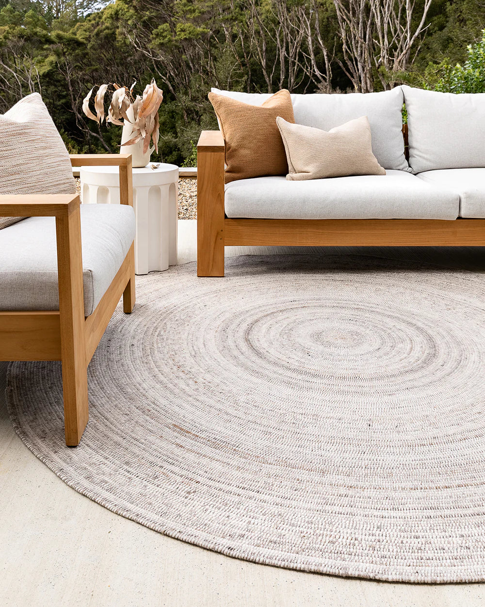 Palm Cove Sand Outdoor PET Rug from Baya Furtex Stockist Make Your House A Home, Furniture Store Bendigo. Free Australia Wide Delivery.