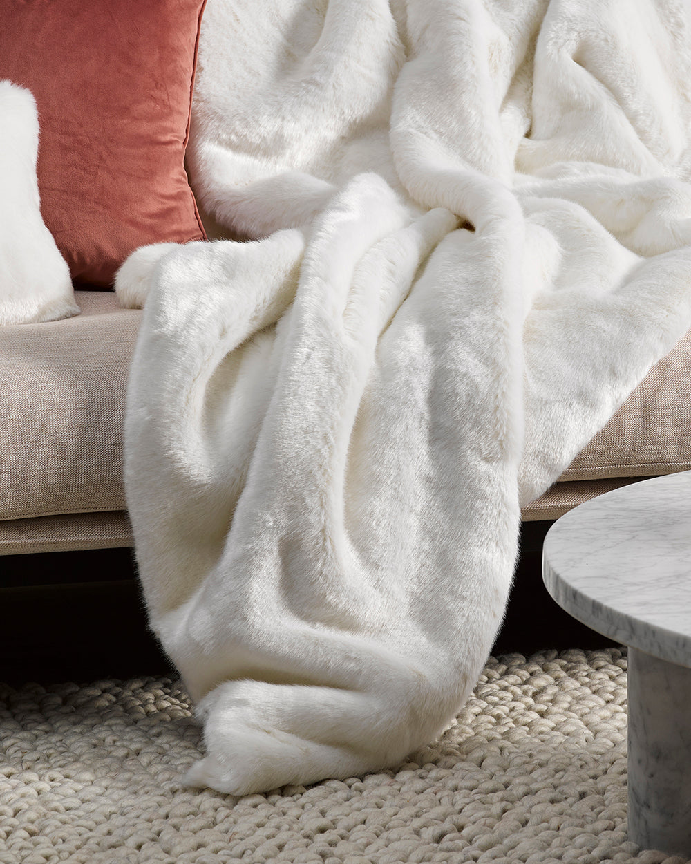 Heirloom Polar Bear Throw Rug Blanket in Faux Fur is available from Make Your House A Home Premium Stockist. Furniture Store Bendigo, Victoria. Australia Wide Delivery.