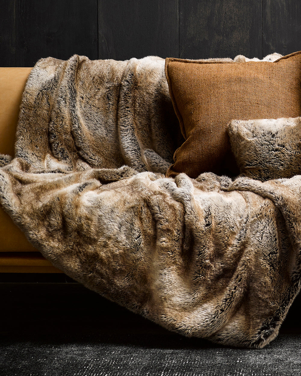 Heirloom Sable Throw Rug Blanket in Faux Fur is available from Make Your House A Home Premium Stockist. Furniture Store Bendigo, Victoria. Australia Wide Delivery.