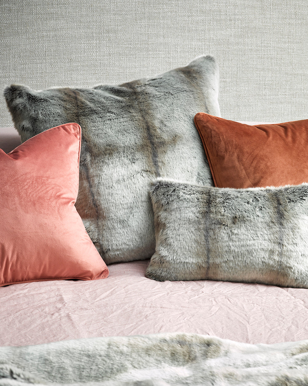 Heirloom Silver Marten Cushions in Faux Fur are available from Make Your House A Home Premium Stockist. Furniture Store Bendigo, Victoria. Australia Wide Delivery. Furtex Baya.