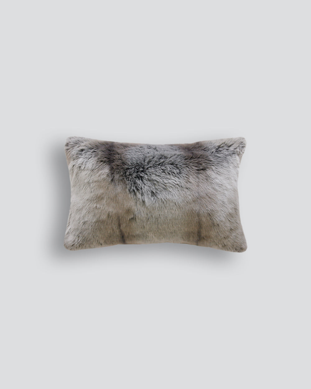 Silver best sale fur pillow