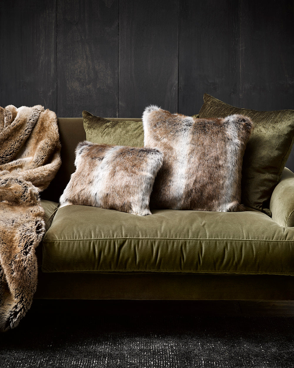 Heirloom Striped Elk Cushions in Faux Fur are available from Make Your House A Home Premium Stockist. Furniture Store Bendigo, Victoria. Australia Wide Delivery. Furtex Baya.