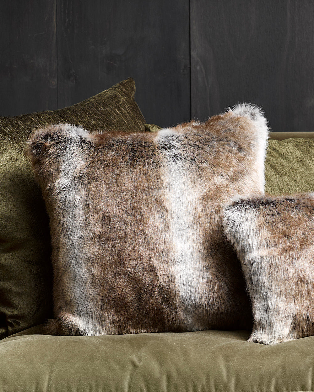 Heirloom Striped Elk Cushions in Faux Fur are available from Make Your House A Home Premium Stockist. Furniture Store Bendigo, Victoria. Australia Wide Delivery. Furtex Baya.