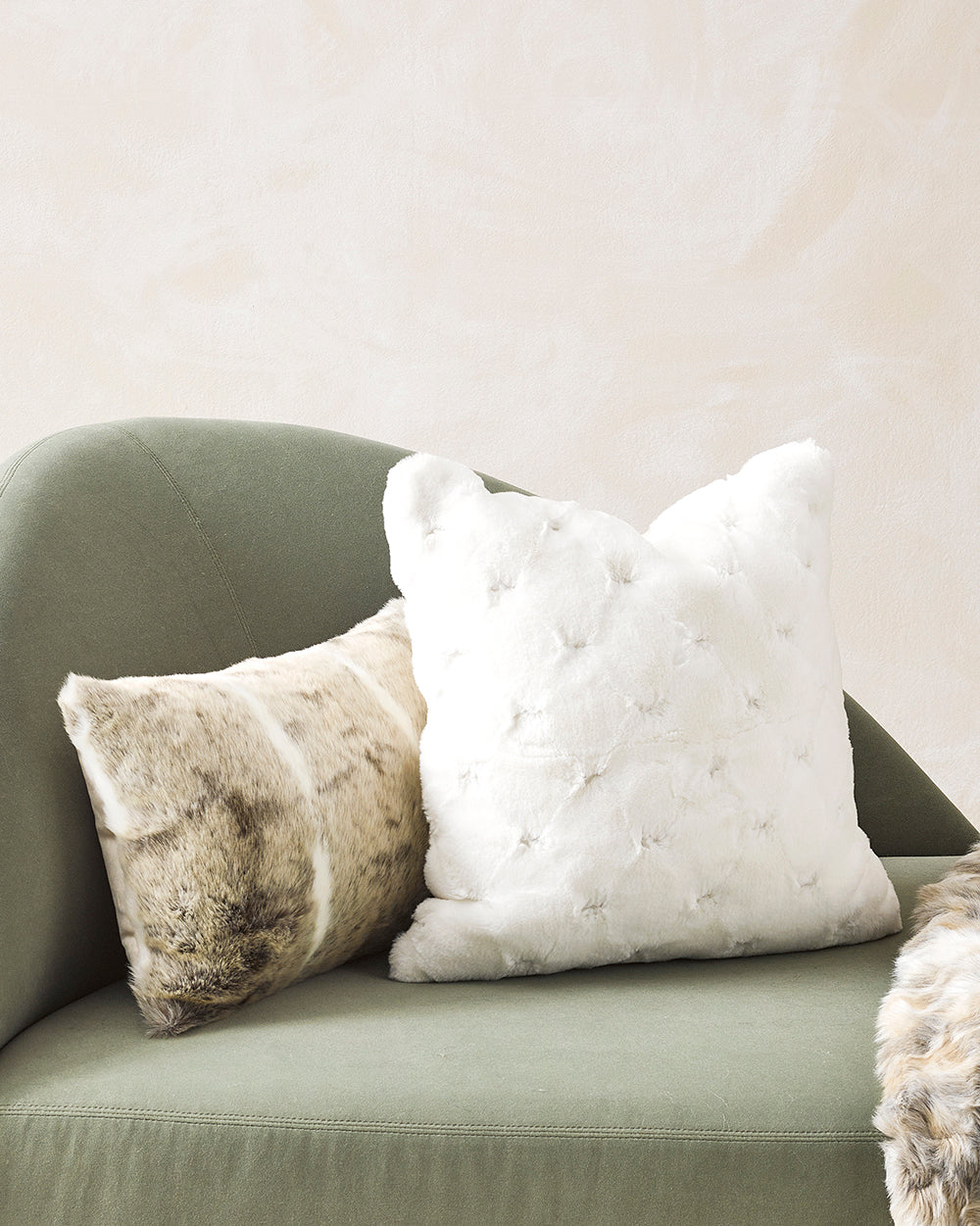 Heirloom Valentina White Cushions in Faux Fur are available from Make Your House A Home Premium Stockist. Furniture Store Bendigo, Victoria. Australia Wide Delivery. Furtex Baya.